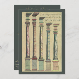 Vintage Renaissance Architecture; Retirement Party Invitation