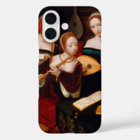 Vintage Renaissance Art Three Female Musicians