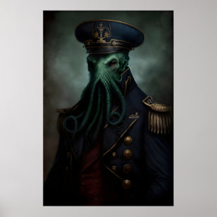 Vintage Renaissance Military Painting Cthulhu Poster