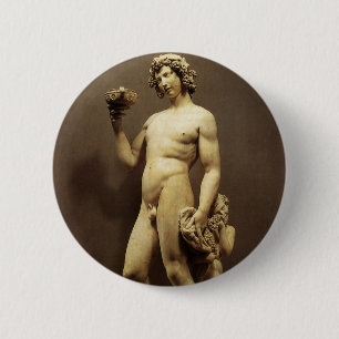 Vintage Renaissance Statue Bacchus by Michelangelo 2 Inch Round Button