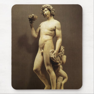 Vintage Renaissance Statue Bacchus by Michelangelo Mouse Pad