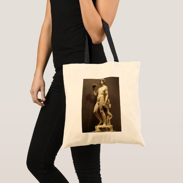 Vintage Renaissance Statue Bacchus by Michelangelo Tote Bag (Front (Product))