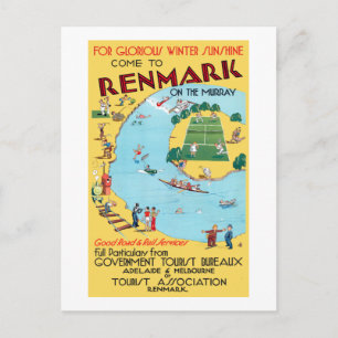 Vintage Renmark on the Murray Australia Travel Postcard