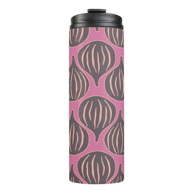 vintage repeat seamless pattern with figs. thermal tumbler (Front)