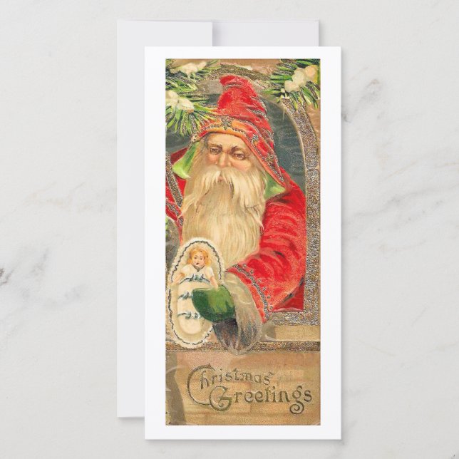 Vintage Reproduction Christmas Art Holiday Card (Front)
