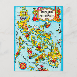 Vintage Republic of the Philippines Postcard