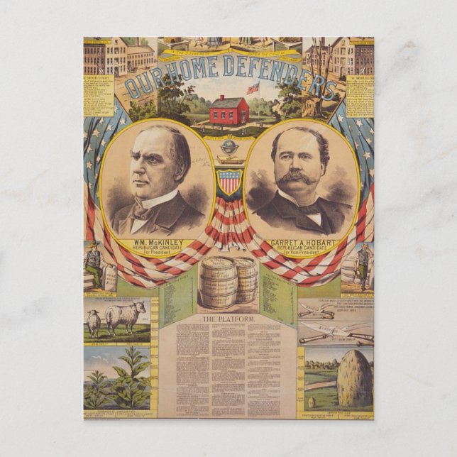 Vintage Republican Party Presidential Campaign Postcard (Front)