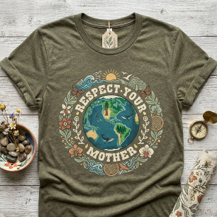 Vintage Respect Your Mother Nature Earth Day Tri-Blend Shirt
