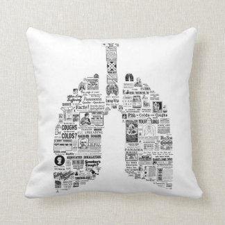 Vintage Respiratory Remedies- pulmonologist gift Throw Pillow