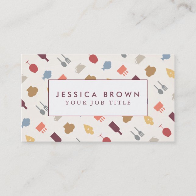 Vintage restaurant Business Card Template! (Front)