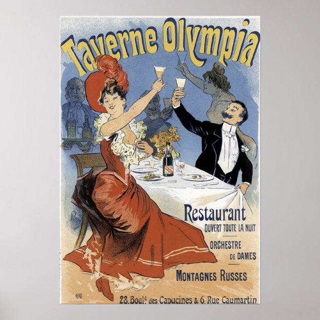 Vintage Resturant Poster (Front)