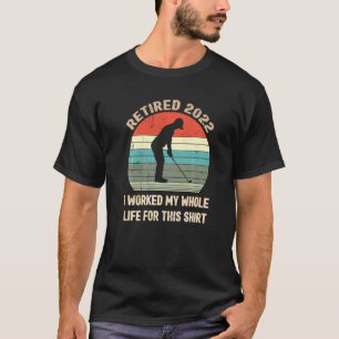 Vintage Retired 2022  Golf Dad Golfing Golfer T-Shirt
