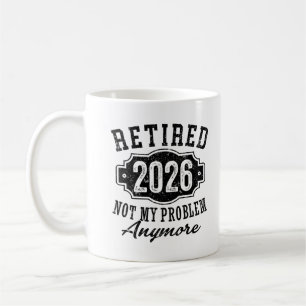 Vintage Retired 2026 Milestone Achievement Badge Coffee Mug