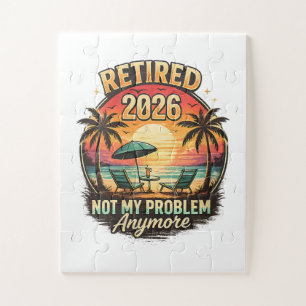 Vintage Retired 2026 not My Problem Anymore Jigsaw Puzzle