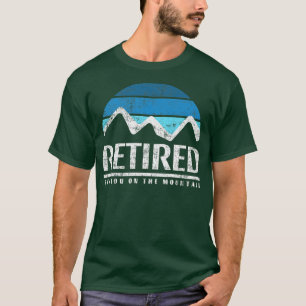 Vintage Retired Winter Mountain Snow Skiing Retire T-Shirt