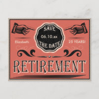 Vintage Retirement Party Save The Date