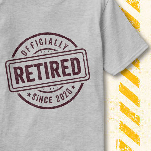 Vintage Retirement Quote Officially Retired 2020 T-Shirt