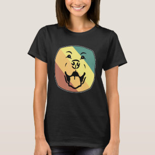 Vintage Retriever Labrador   Owner Happy Face Dog  T-Shirt