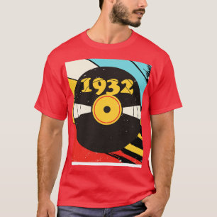 Vintage Retro 1932 Birthday Shirt Vinyl Music
