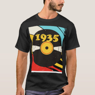 Vintage Retro 1935 Birthday Shirt Vinyl Music