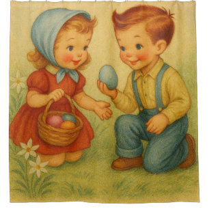 Vintage/retro 1950s Easter egg hunt
