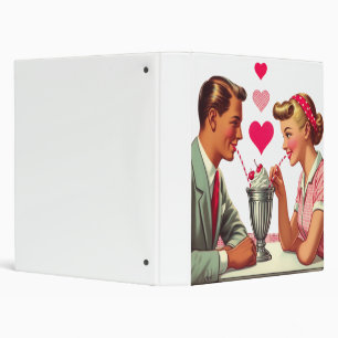 Vintage/retro 1950s malt shop Valentines Binder