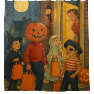 Vintage/retro 1950s trick or treating Halloween