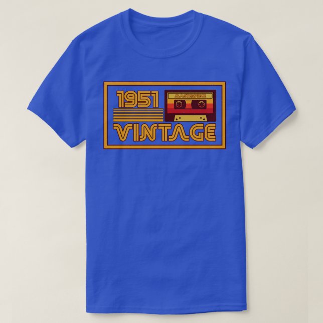 Vintage Retro 1951 Masterpiece Cassette Tape T-Shirt (Design Front)