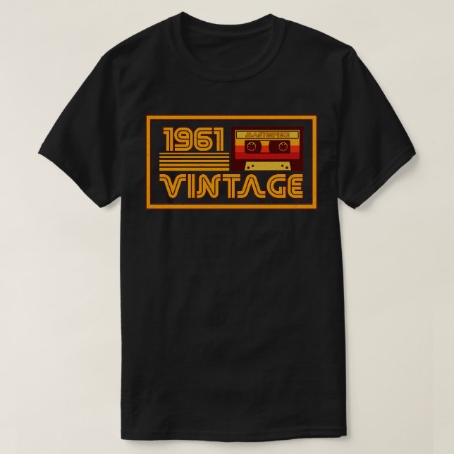Vintage Retro 1961 Masterpiece Cassette Tape T-Shirt (Design Front)
