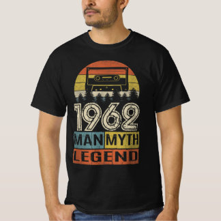 Vintage Retro 1962 Birthday Gift Man Myth Legend T-Shirt