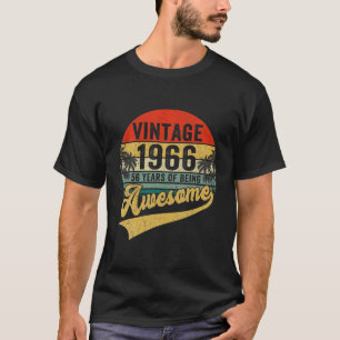 Vintage Retro 1966 56Th Birthday Gifts 56 Years Ol T-Shirt