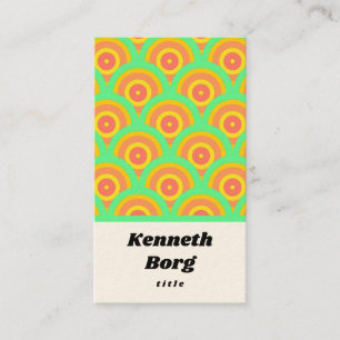 Vintage retro 1970 seventies pink aqua business ca card