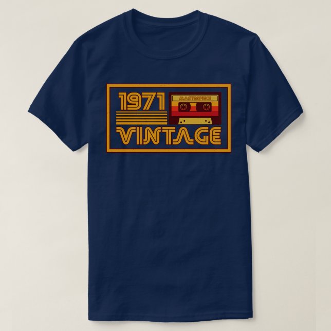 Vintage Retro 1971 Masterpiece Cassette Tape T-Shirt (Design Front)