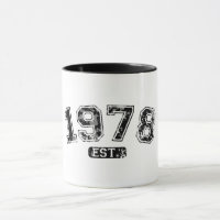 Vintage Retro 1978 Grunge Est. Established Graphic