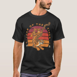 Vintage Retro 2022 Year Of The Tiger Chinese New Y T-Shirt