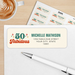Vintage Retro 50 And Fabulous Birthday