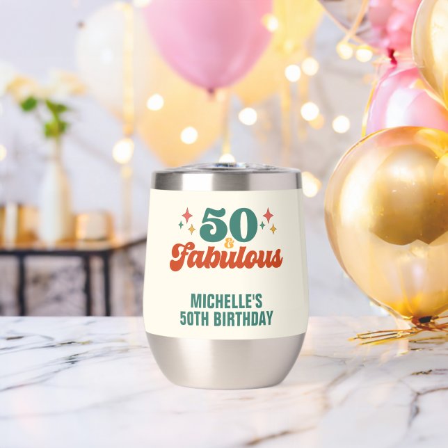 Vintage Retro 50 Et Fabuleux Anniversaire (Enterrement de vie de garçon (pivoté))