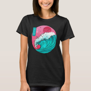 Vintage Retro 70s 80s Great Wave Off Kanagawa Vapo T-Shirt