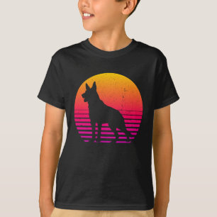 Vintage Retro 80's Style German Shepherd T-Shirt