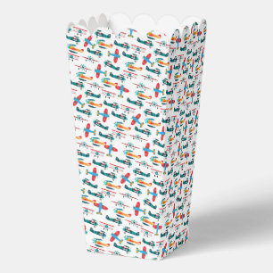 vintage retro airplane pattern favor box
