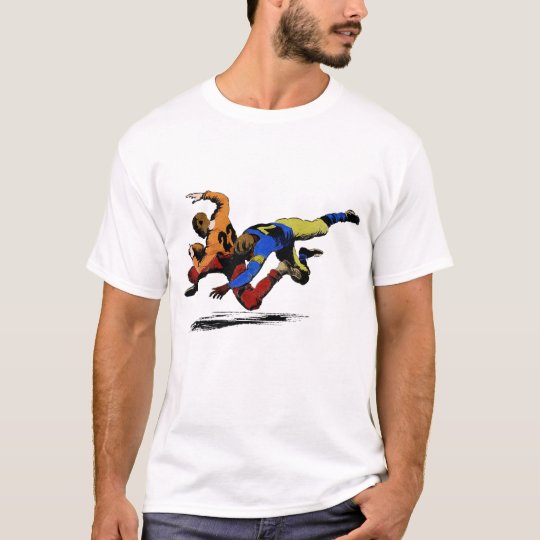 Vintage Retro American Football Players Old Comics T-Shirt
