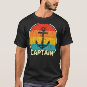 Vintage Retro Anchor Boat Owner Pontoon Captain T-Shirt