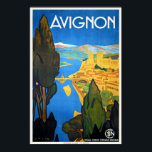 Vintage Retro Art Deco French Travel Avignon Poster<br><div class="desc">A reproduction print of a 1930s Art Deco poster featuring an ad promoting tourism to France Avignon Sur le pont/Sur le Pont d'Avignon. Digitally refurbished to bring out the original colours, even better and fix as many imperfections as possible. Please customize the poster size, texture, border and/or frame to suit...</div>