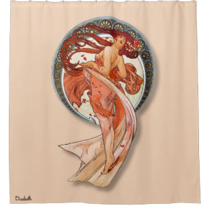 Vintage Retro Art Nouveau Beautiful Dancing Girl