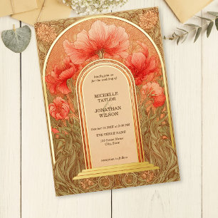Vintage Retro Art Nouveau Botanical Garden Frame