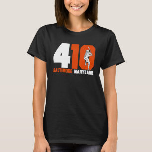 Vintage Retro Baltimore 410 Area Code Baseball Cla T-Shirt