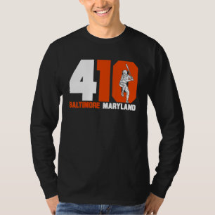 Vintage Retro Baltimore 410 Area Code Baseball Cla T-Shirt