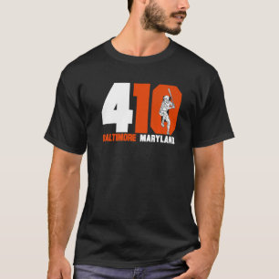 Vintage Retro Baltimore 410 Area Code Baseball Cla T-Shirt