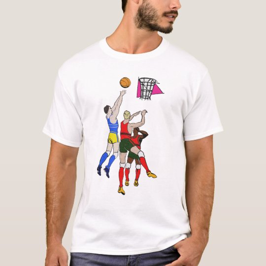 Vintage Retro Basketball Players Old Comics Style T-Shirt