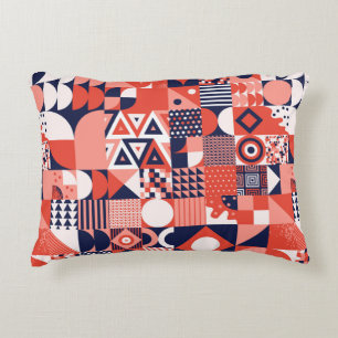 Vintage retro bauhaus design vintage seamless patt accent pillow